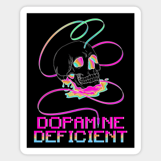 Dopamine Deficient ADHD Rainbow Skull Magnet